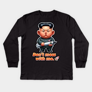 A Mischievous Boy from North Korea Kids Long Sleeve T-Shirt